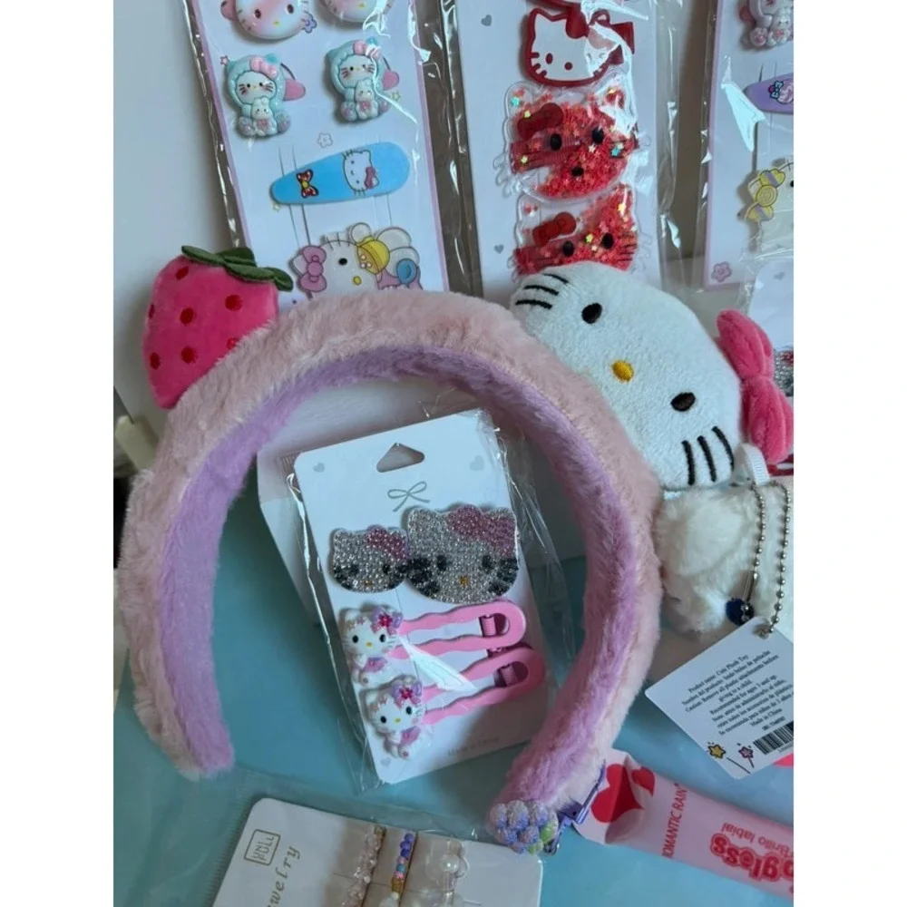 HUGE HELLO KITTY HAIR ACCESSORIES‎ CLIPS HEADBAND BUNDLE NEW